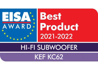 EISA Best Product 2021-2022 HI-FI SUBWOOFER KEF KC62 獎項標誌
