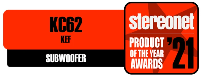 Stereonet Product of the Year Awards 2021 Subwoofer KEF KC62 獎項標誌