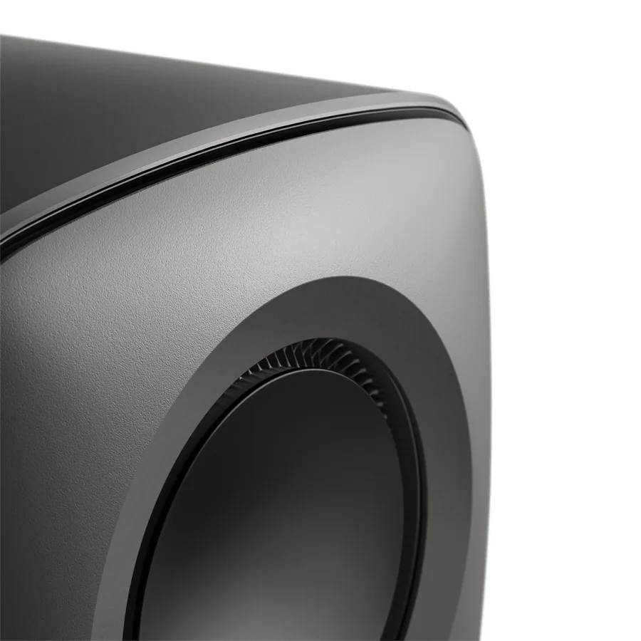 KEF KC62 鈦灰色 鋁合金箱體頂部細節