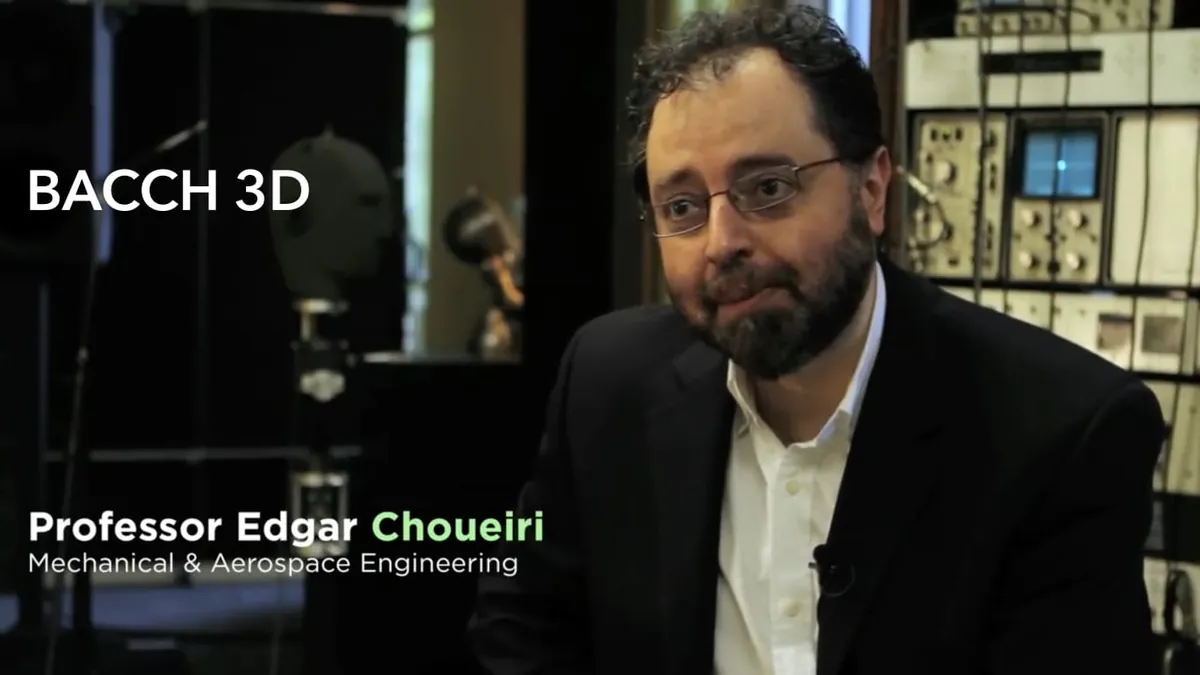 BACCH 3D 串音消除技術發明人，普林斯頓大學 Edgar Choueiri 教授