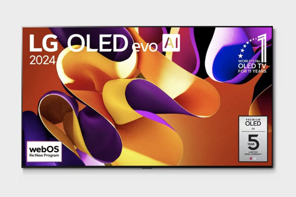 65吋/LG OLED evo AI 4K AI 語音物聯網 G4 零間隙藝廊系列 (含壁掛架)/OLED65G4PTA